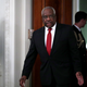 U.S. Supreme Court Associate Justice Clarence Thomas arrives for the ceremonial swearing in of Associate Justice Brett Kavanaugh in the East Room of the White House Oct. 8, 2018, in Washington, D.C. Kavanaugh was confirmed in the Senate 50-48 after a contentious process that included several women accusing Kavanaugh of sexual assault. Kavanaugh has denied the allegations.